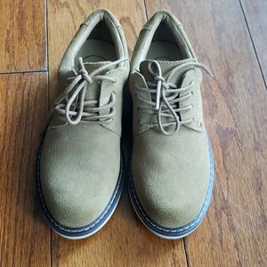 1901 boys tan leather dress lace up shoes size 1.5